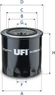 UFI 24.259.00 - Filtr paliwa