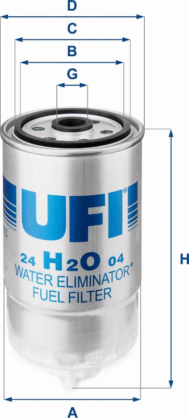 UFI 24.H2O.04 — Filtr paliwa