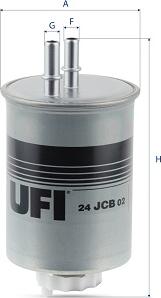 UFI 24.JCB.02 — Filtr paliwa