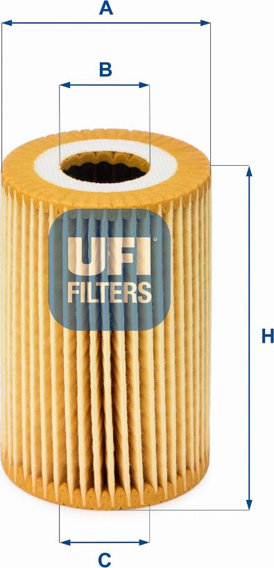 UFI 25.014.00 - FILTR OLEJU