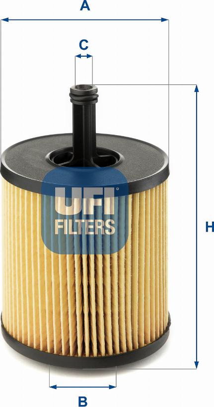 UFI 25.197.00 — Filtr oleju