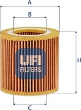 UFI 25.232.00 — Filtr oleju