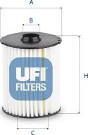 UFI 25.228.00 — Filtr oleju