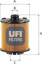 UFI 25.VCC.01 — Filtr oleju