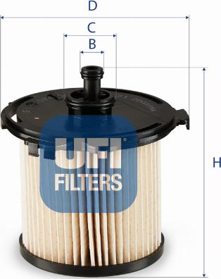 UFI 26.074.00 — Filtr paliwa
