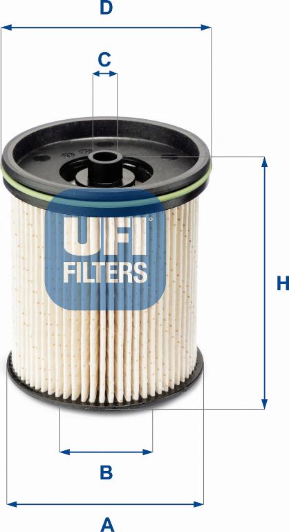 UFI 26.122.00 — Filtr paliwa