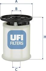 UFI 26H2O06 — Filtr paliwa