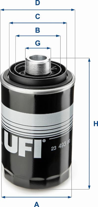 UFI 23.493.00 - FILTR OLEJU