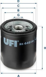 UFI 23.449.00 — Filtr oleju