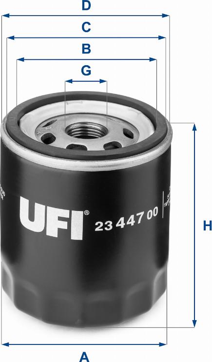 UFI 23.447.00 — Filtr oleju