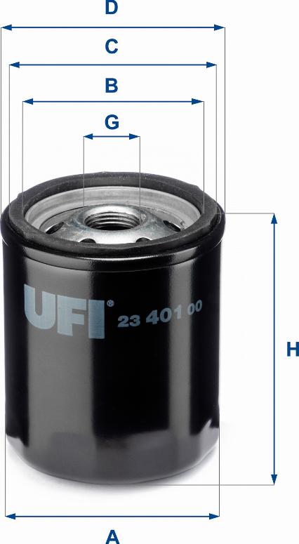 UFI 23.401.00 — Filtr oleju