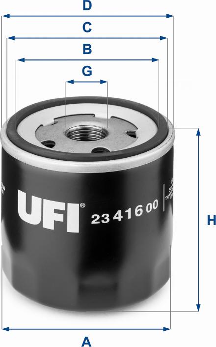 UFI 23.416.00 — Filtr oleju