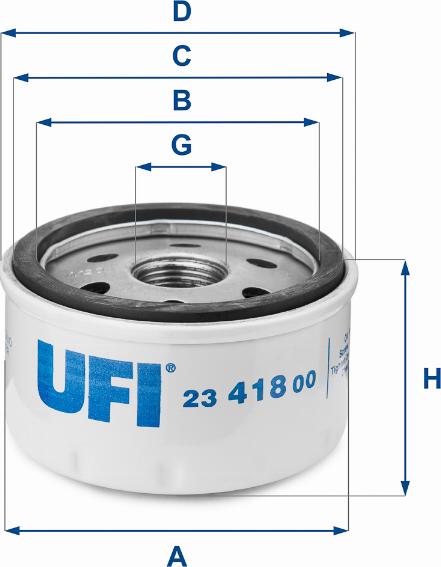 UFI 23.418.00 - Filtr oleju