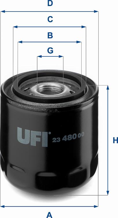 UFI 23.480.00 — Filtr oleju