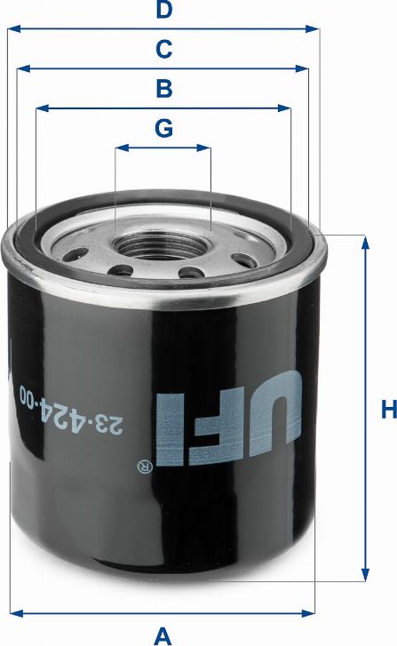 UFI 23.424.00 — Filtr oleju