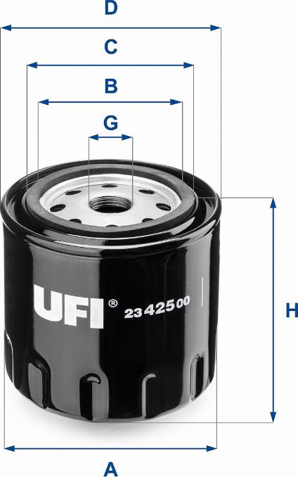 UFI 23.425.00 — Filtr oleju