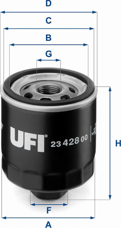 UFI 23.428.00 — Filtr oleju