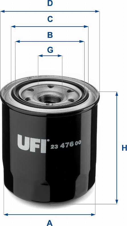 UFI 23.476.00 — Filtr oleju