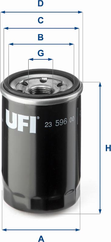 UFI 23.596.00 - Filtr oleju