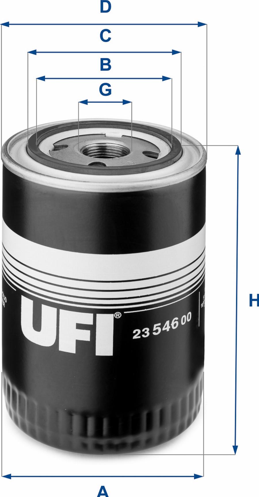 UFI 23.546.00 — Filtr oleju