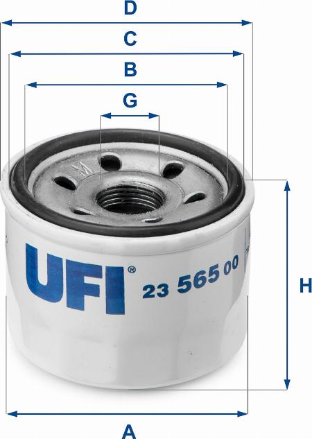 UFI 23.565.00 - FILTR OLEJU