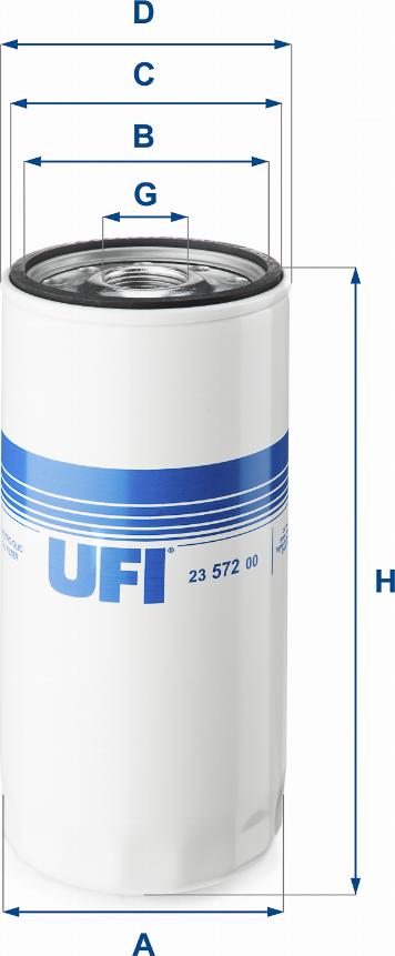 UFI 23.572.00 — Filtr oleju