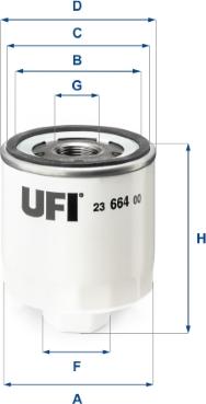 UFI 23.664.00 — Filtr oleju