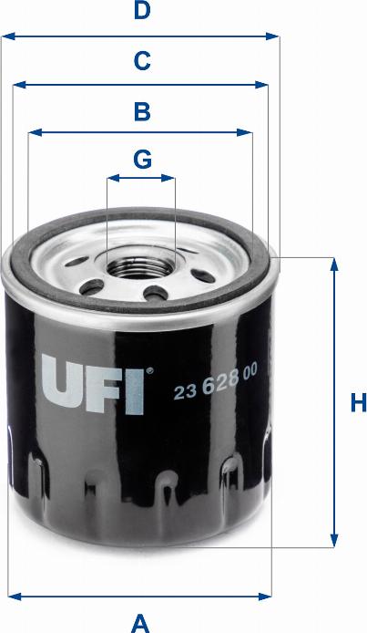 UFI 23.628.00 - Filtr oleju