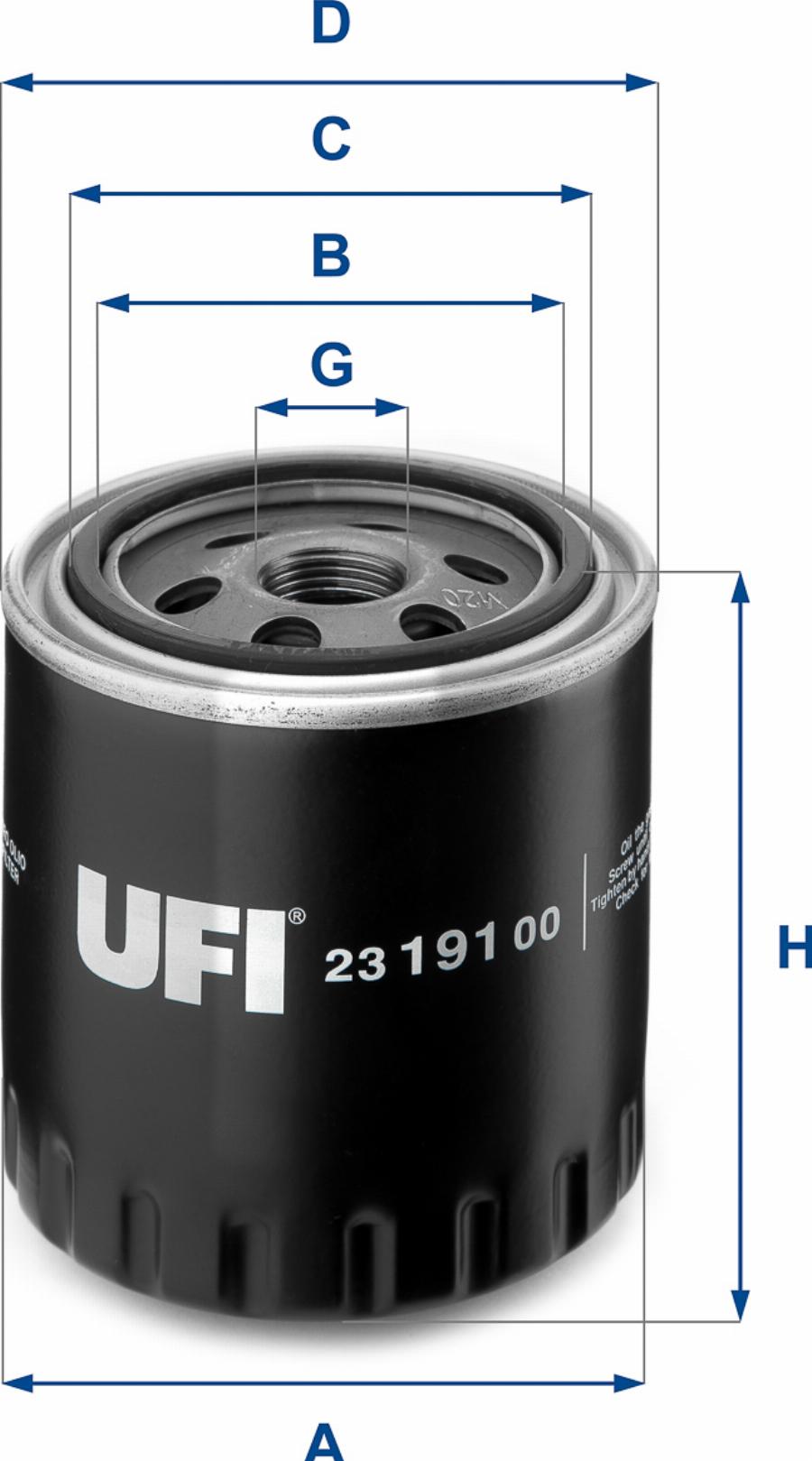UFI 23.191.00 — Filtr oleju