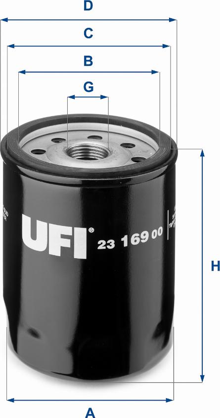 UFI 23.169.00 — Filtr oleju