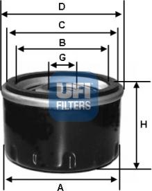 UFI 23.139.00 — Filtr oleju