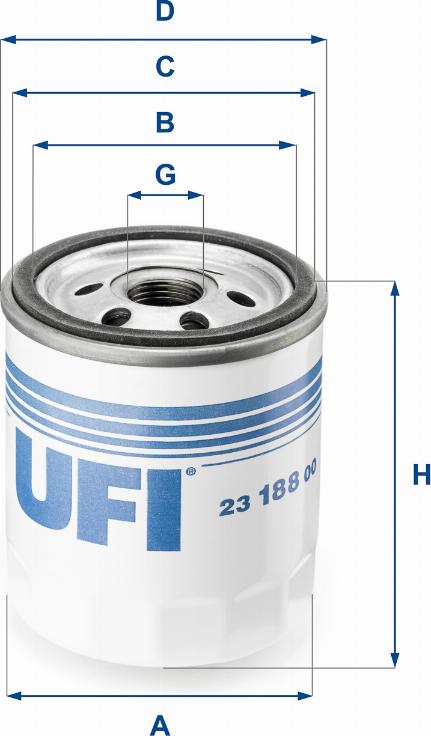 UFI 23.188.00 — Filtr oleju