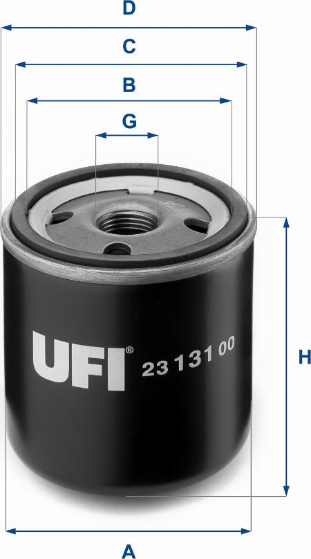 UFI 23.131.00 — Filtr oleju