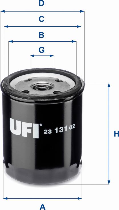 UFI 23.131.02 — Filtr oleju