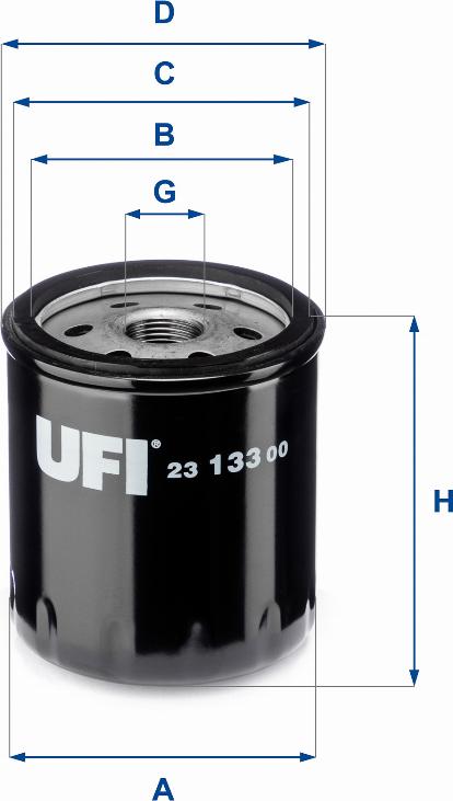 UFI 23.133.00 - FILTR OLEJU