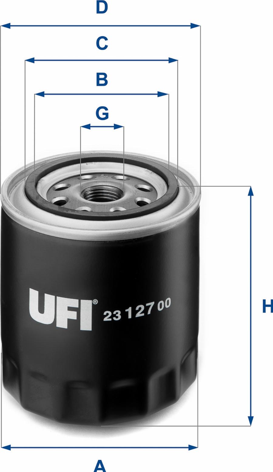 UFI 23.127.00 — Filtr oleju