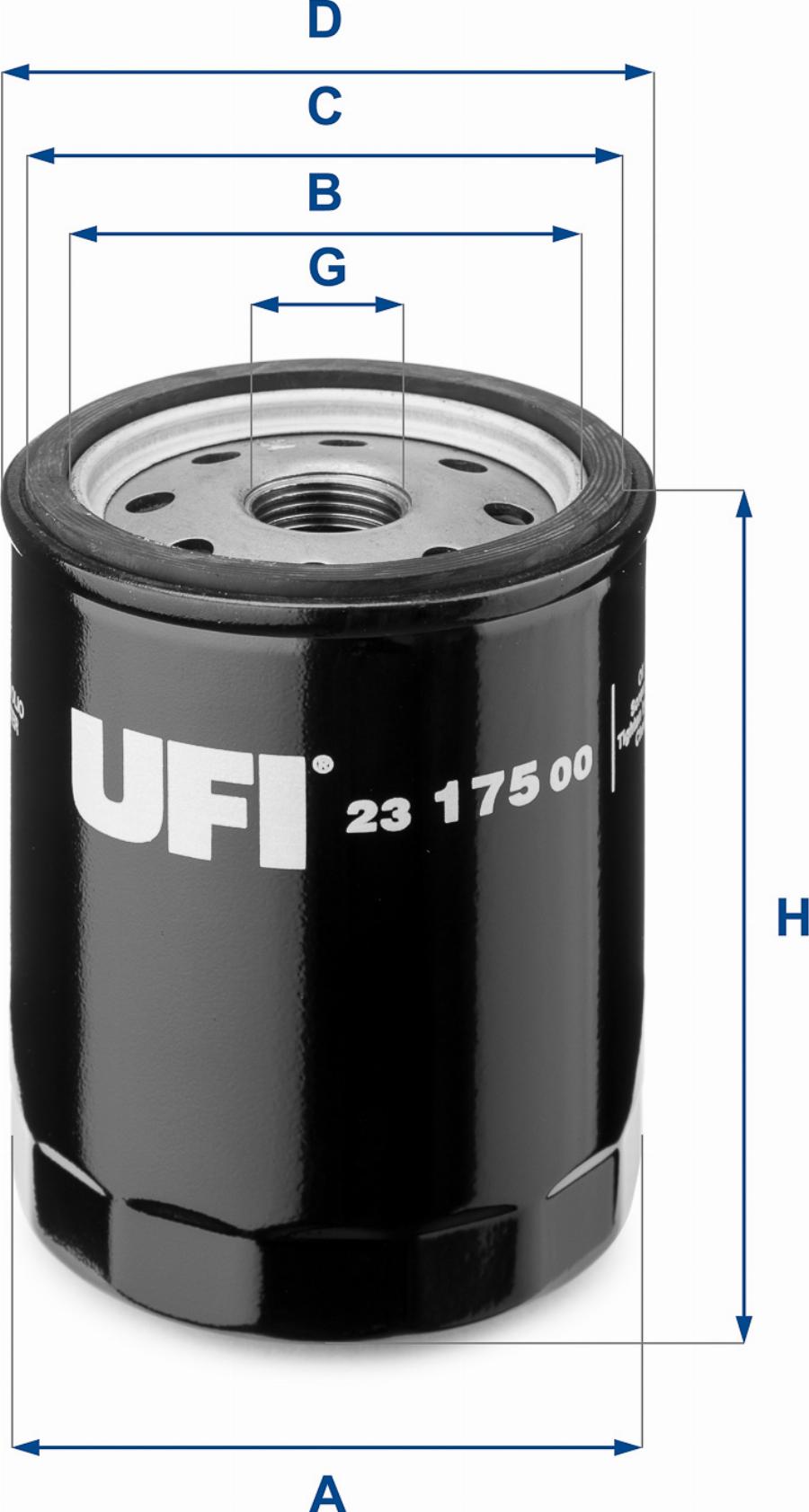 UFI 23.175.00 — Filtr oleju