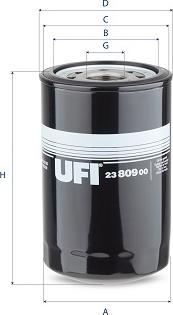 UFI 23.809.00 — Filtr oleju