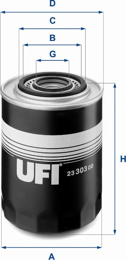UFI 23.303.00 — Filtr oleju