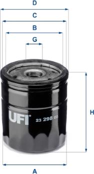 UFI 23.298.00 — Filtr oleju
