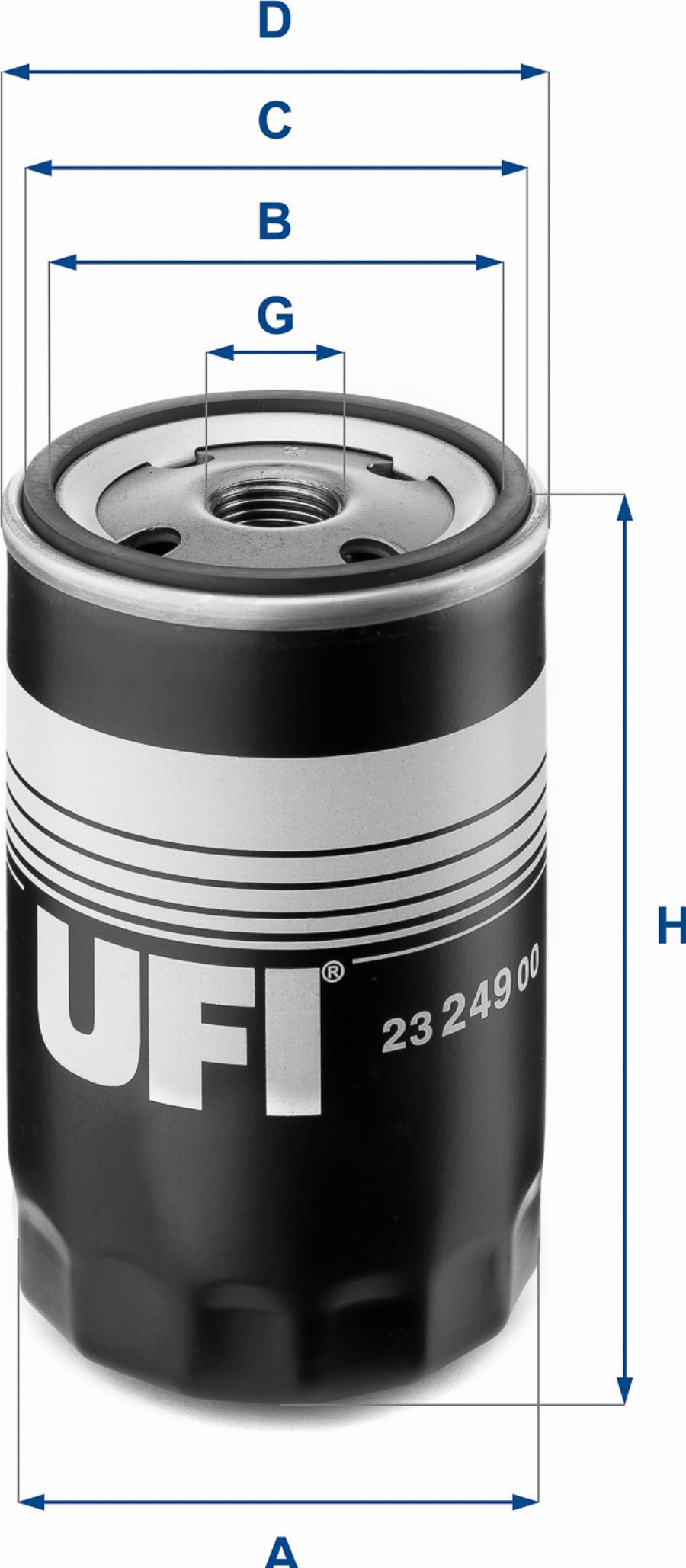 UFI 23.249.00 — Filtr oleju