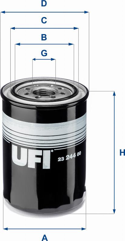 UFI 23.244.00 — Filtr oleju