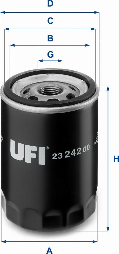 UFI 23.242.00 — Filtr oleju