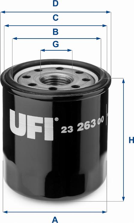 UFI 23.263.00 - Filtr oleju