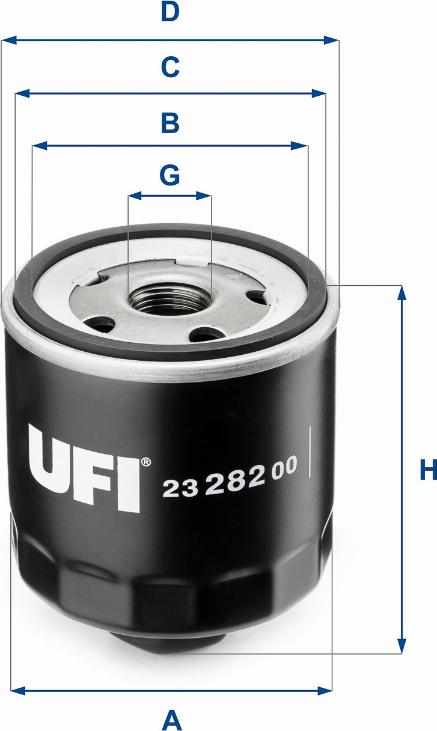 UFI 23.282.00 — Filtr oleju