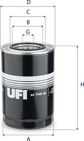 UFI 23.745.00 — Filtr oleju