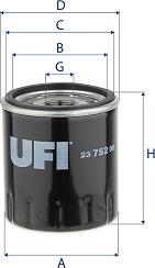 UFI 23.752.00 — Filtr oleju