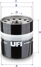 UFI 23.723.00 — Filtr oleju