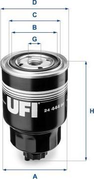 UFI 24.444.00 — Filtr paliwa