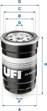 UFI 24.443.00 — Filtr paliwa